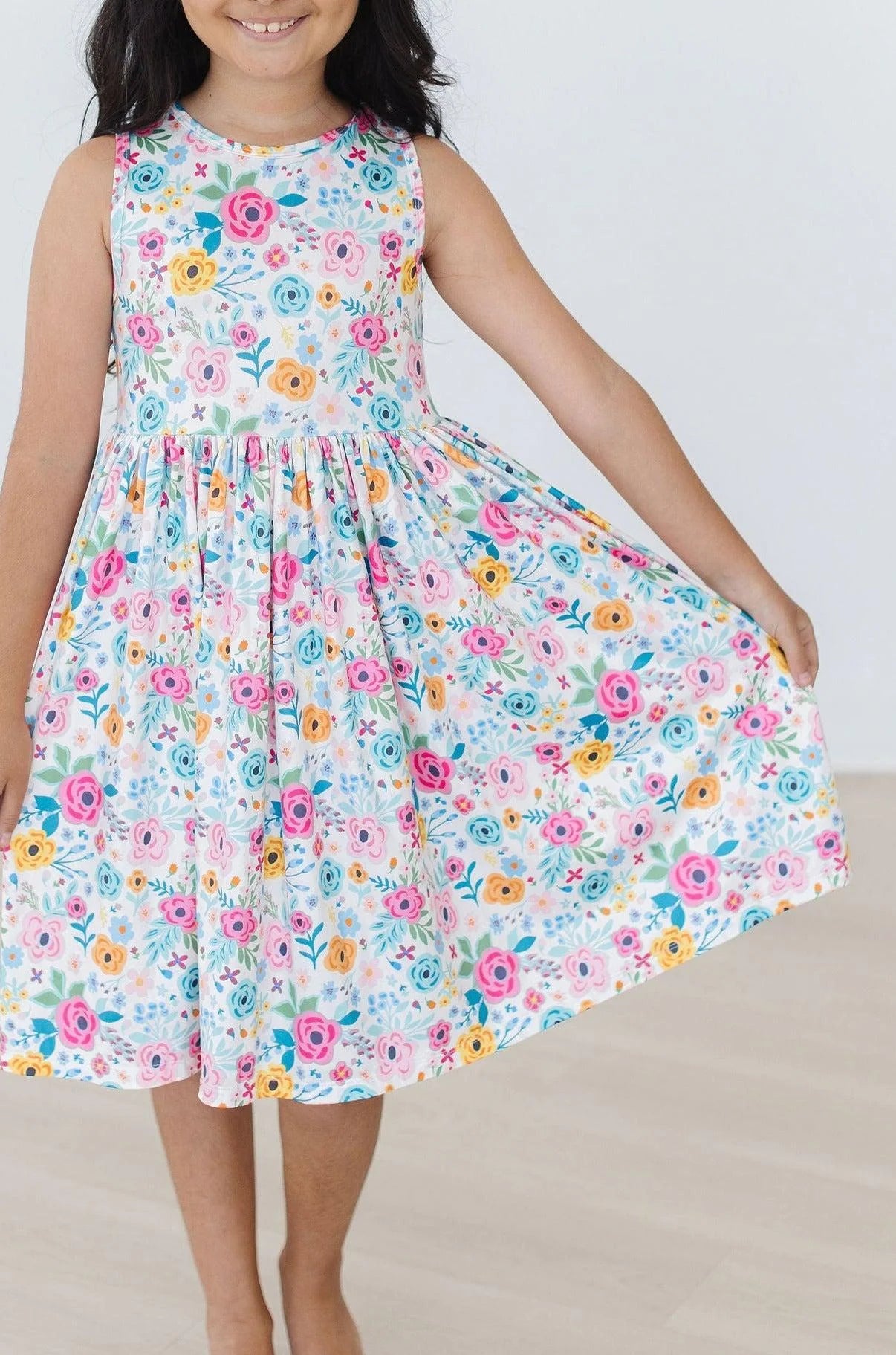 Girls Sunshine Blooms Tank Twirl Dress