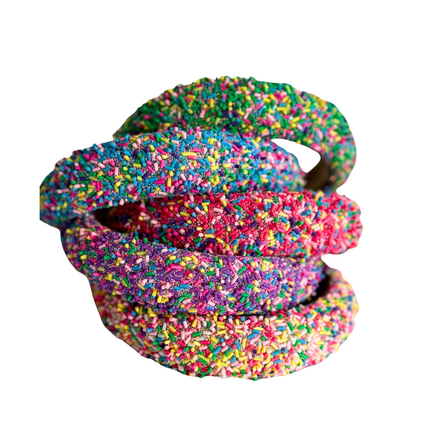 Hot Pink Confetti Beaded Headband