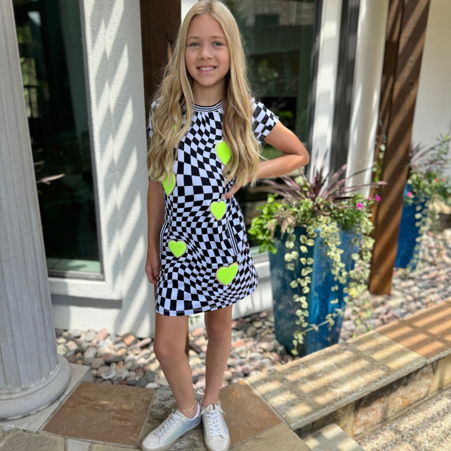 Girl's Groovy Heart Dress