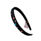 Girls Thin Satin Headband with Crystals