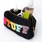 Preppy "STUFF" Lettered Toiletry Pouch