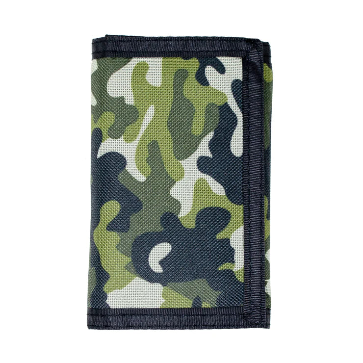 Cartera con velcro de camuflaje