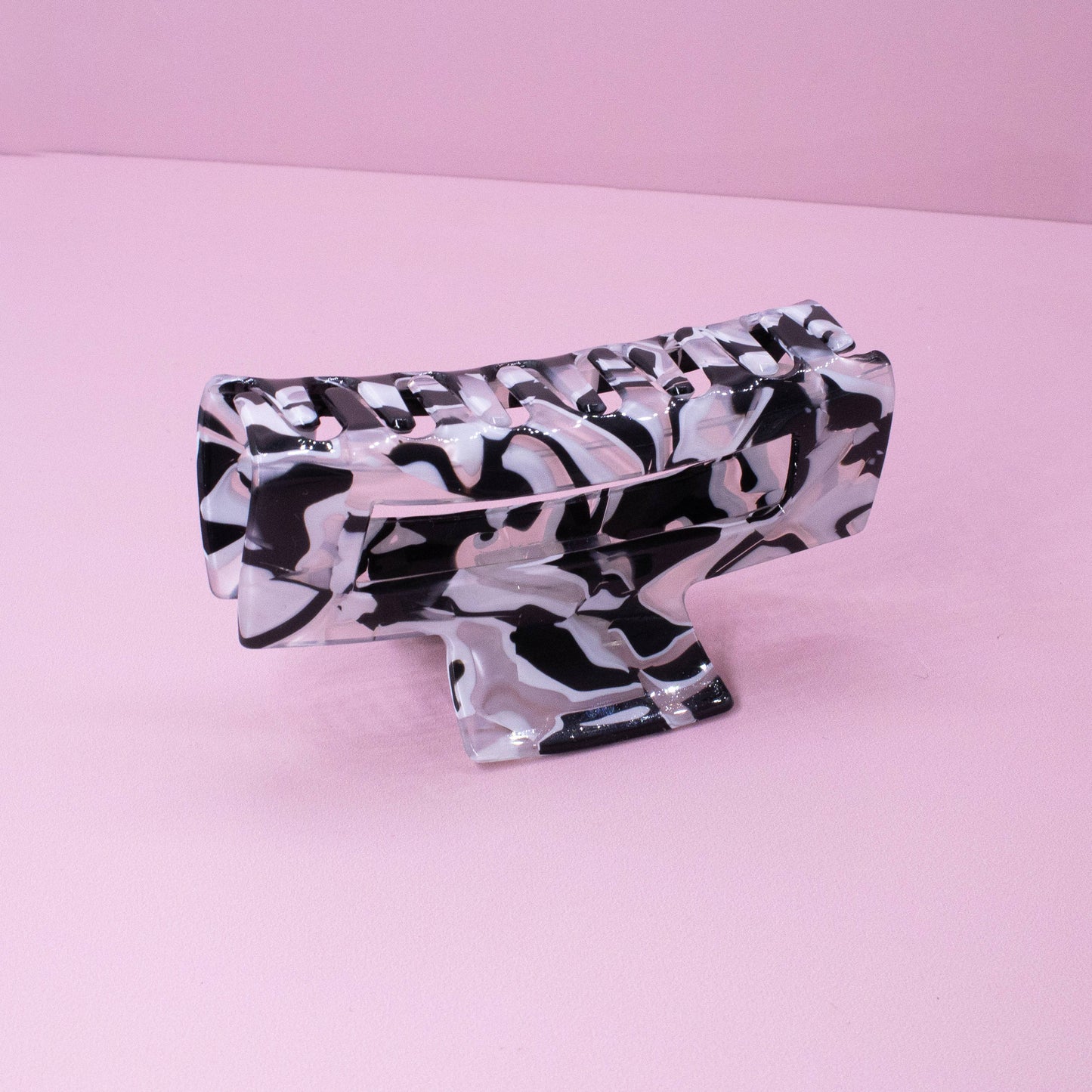 Large Square Marble Hair Claw Clip