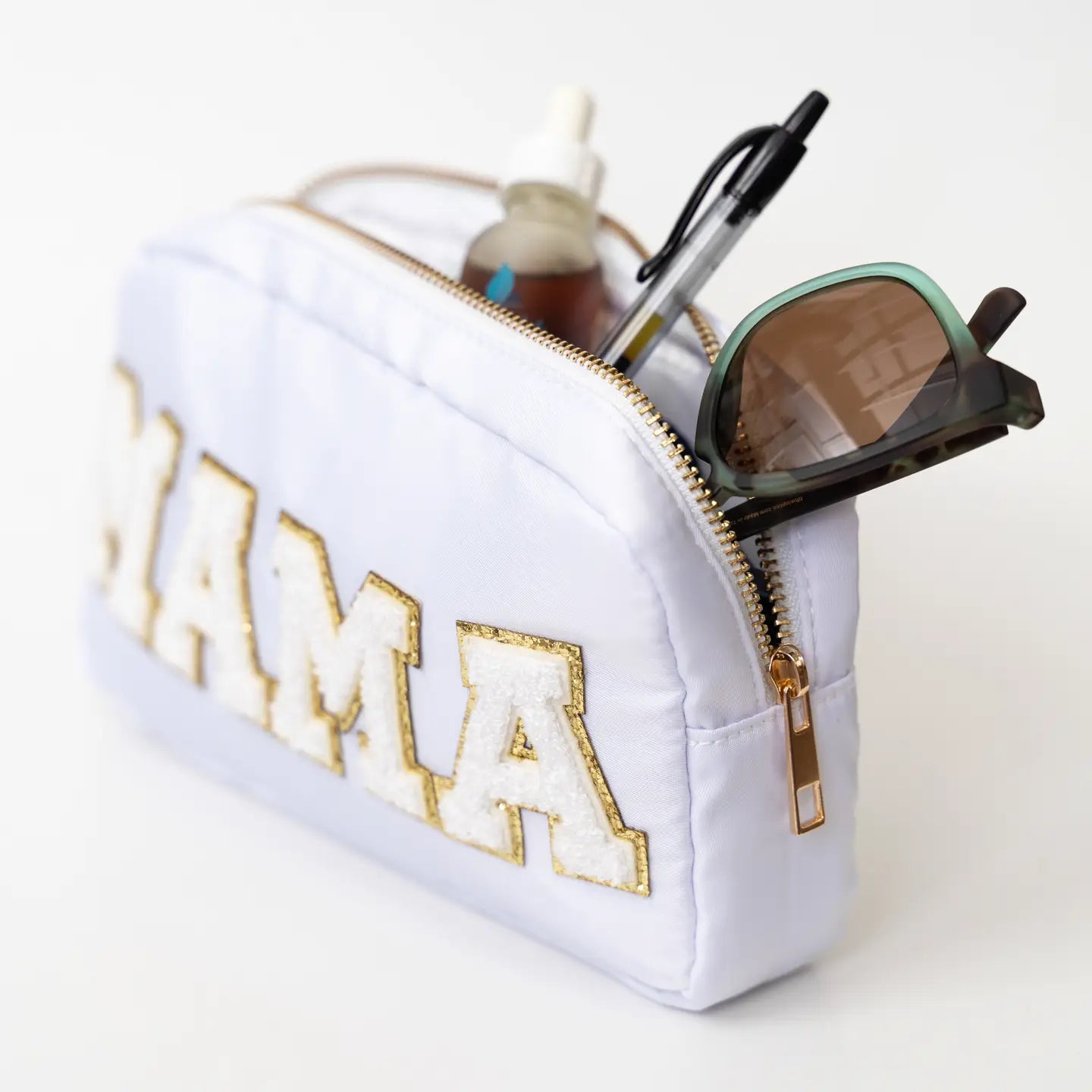 White "Mama" Travel Pouch