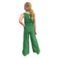 Girls Green Sleeveless Jumpsuit