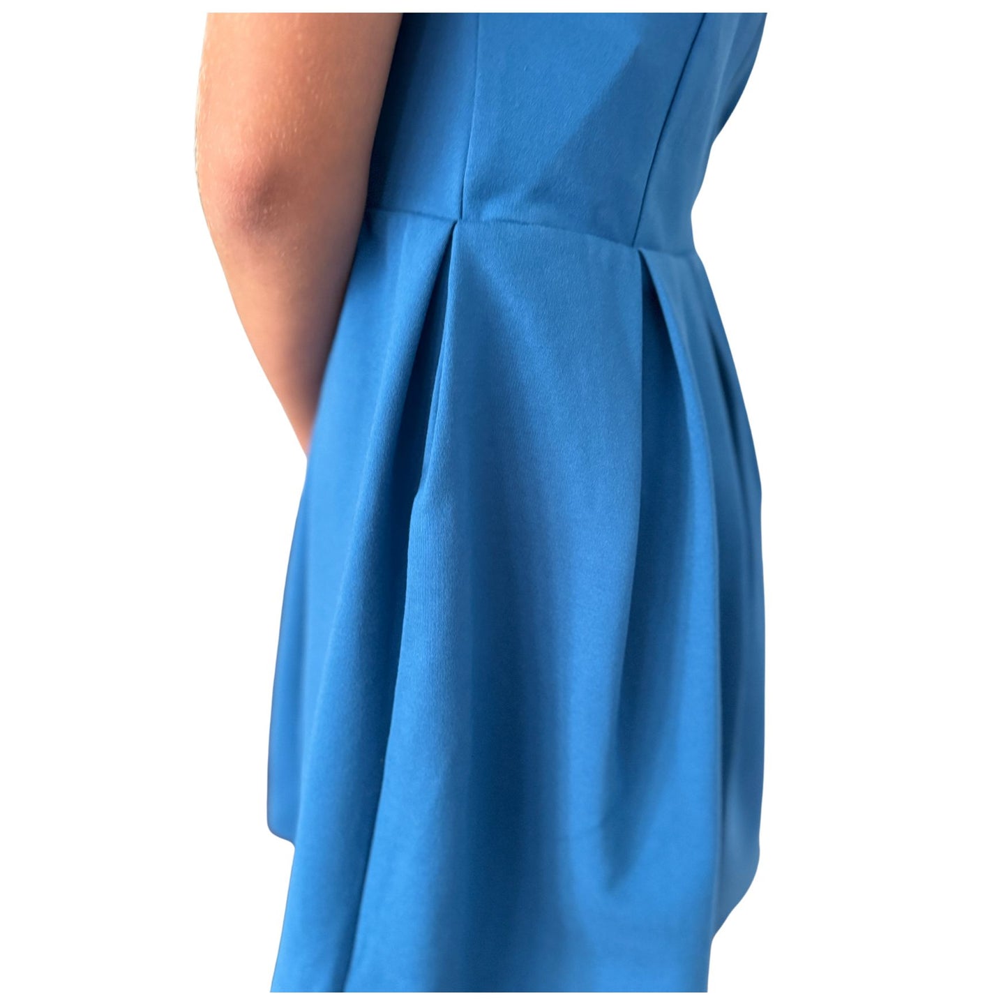 Girls Blue Box Pleated Dress