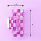 Checkerboard Iridescent Medium Hair Claw Clip