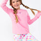 Girls Light Pink Organic Long Sleeve Lounge Tee