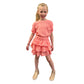 Girls Peach Crinkled Crepe Top