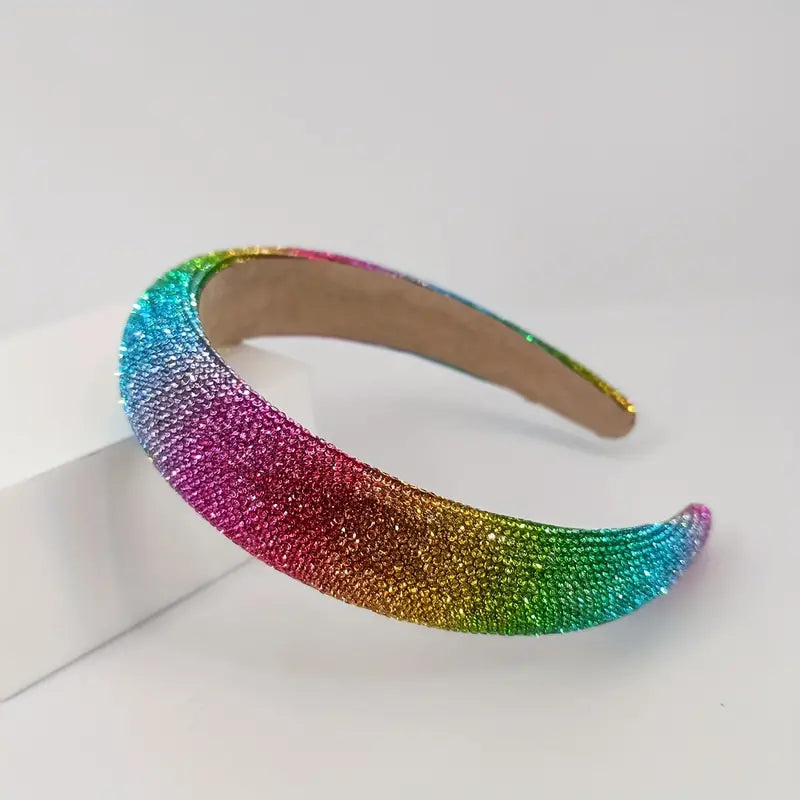 Rainbow Ombre Crystal Headband