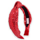 Girls Red Sequin Knotted Headband