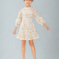 Girls Daphne Embroidered Long Sleeve Dress