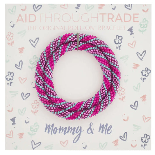 Girls Mommy & Me Roll On Bracelet Set-Princess