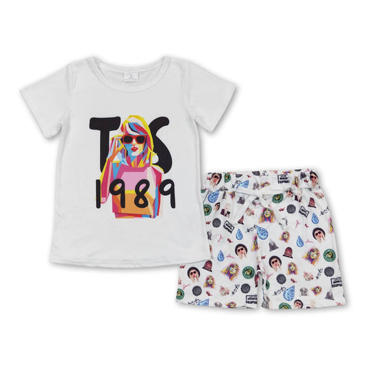 Girls White Swiftie Loungewear Set