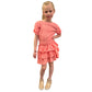 Girls Peach Crinkled Crepe Top