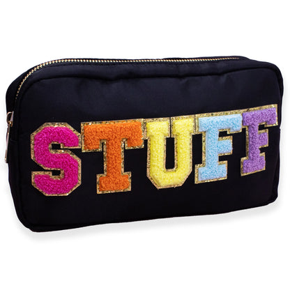 Preppy "STUFF" Lettered Toiletry Pouch