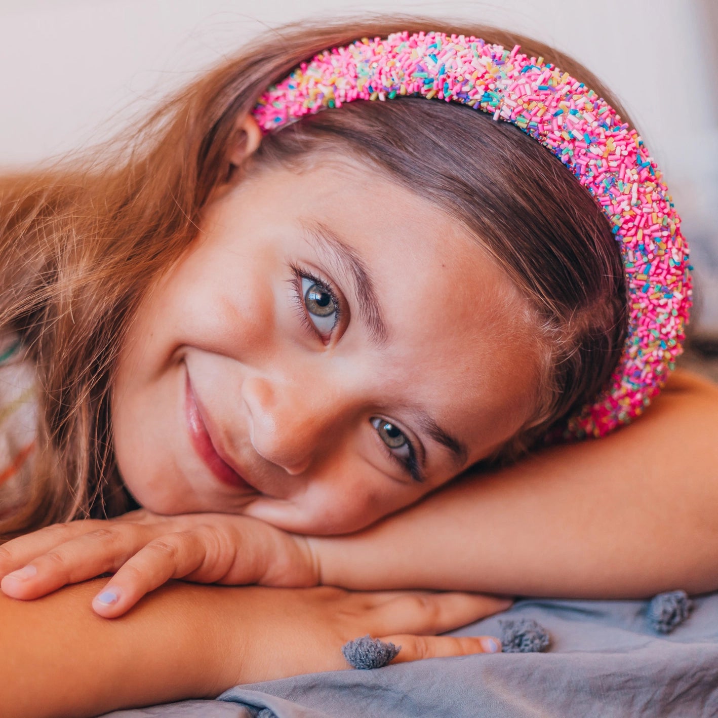 Turquoise Confetti Beaded Headband