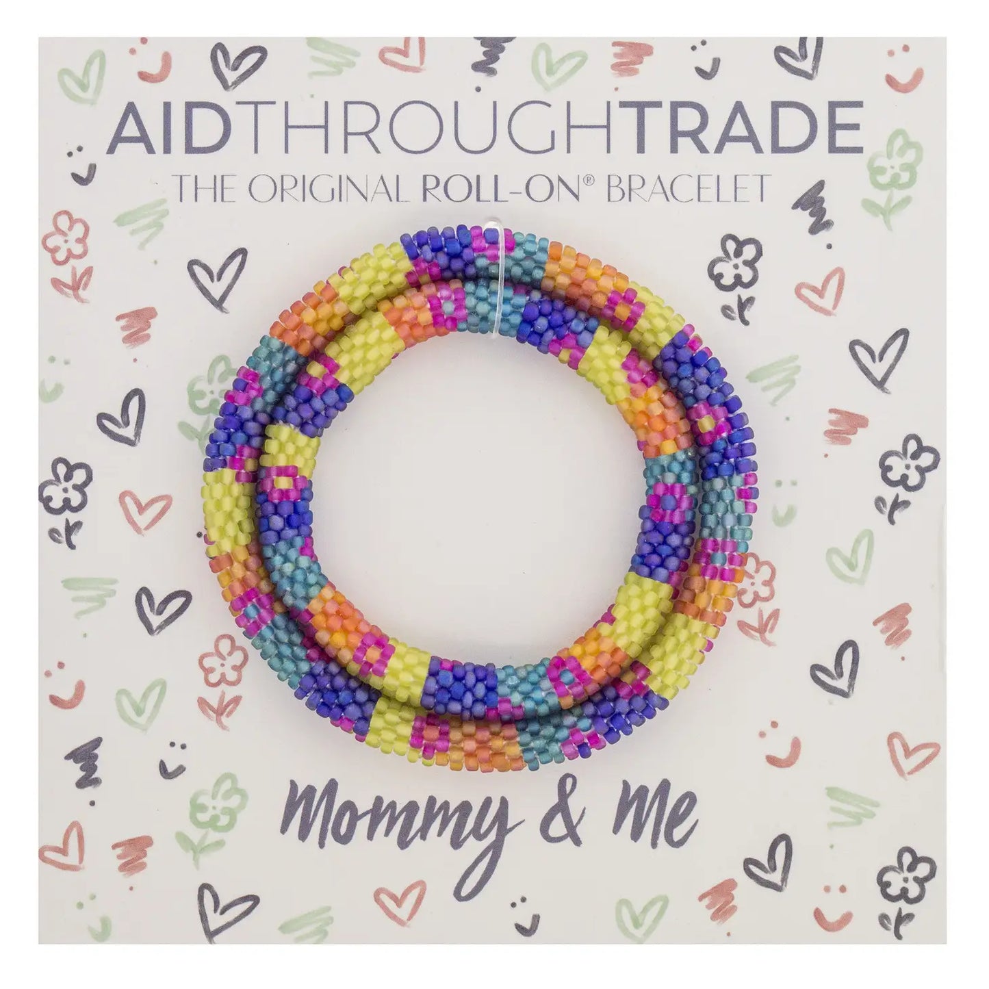 Girls Mommy & Me Roll On Bracelet Set-Fingerpaint