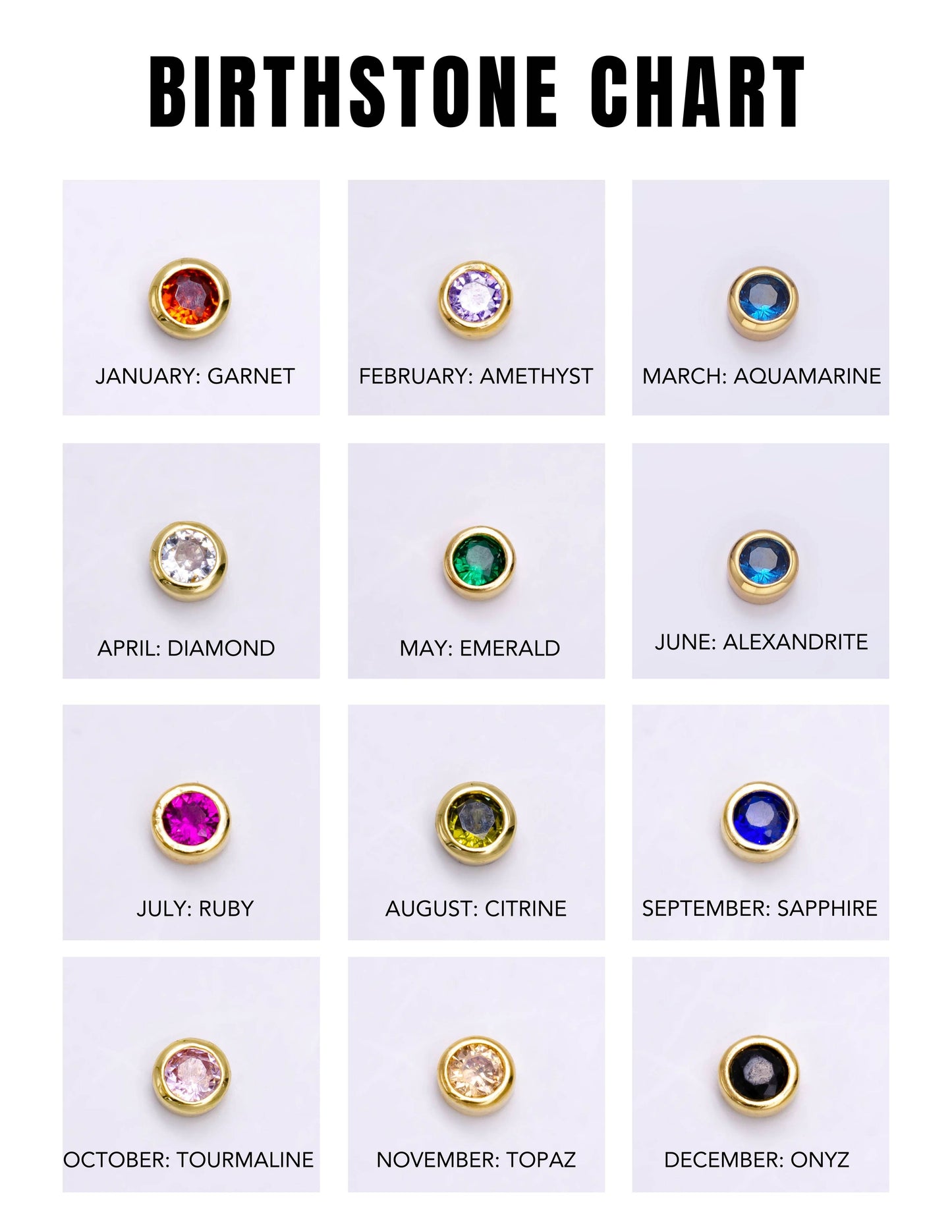 Customized Floating Gold Heart Locket- Birthstones