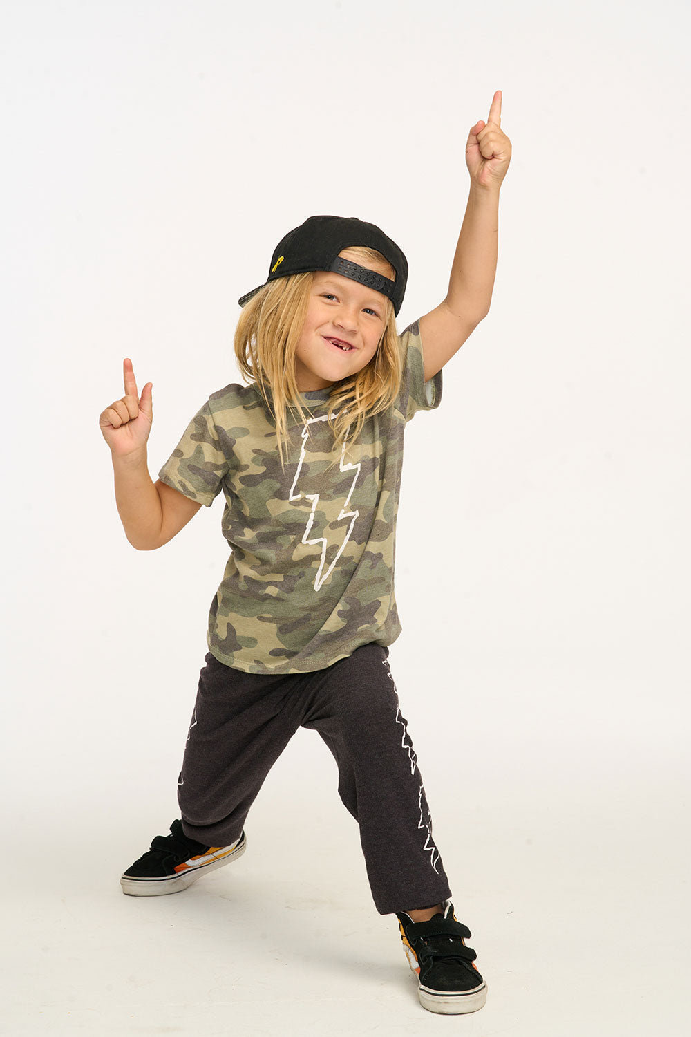 Camiseta SS Camo Bolt para niño