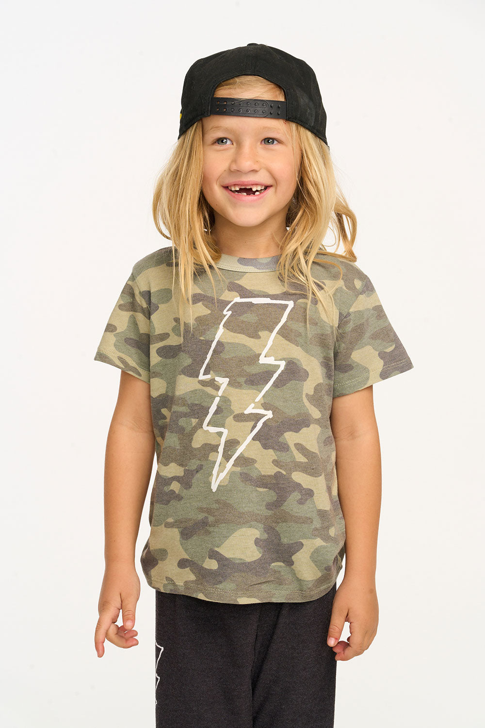 Boys SS Camo Bolt T-shirt