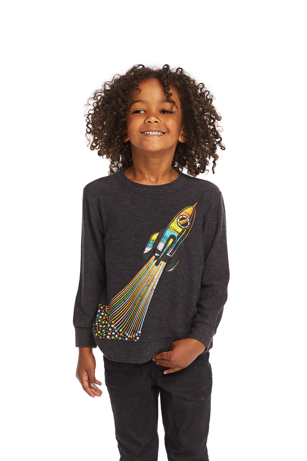 Boys Rocket Ship Long Sleeve Tee