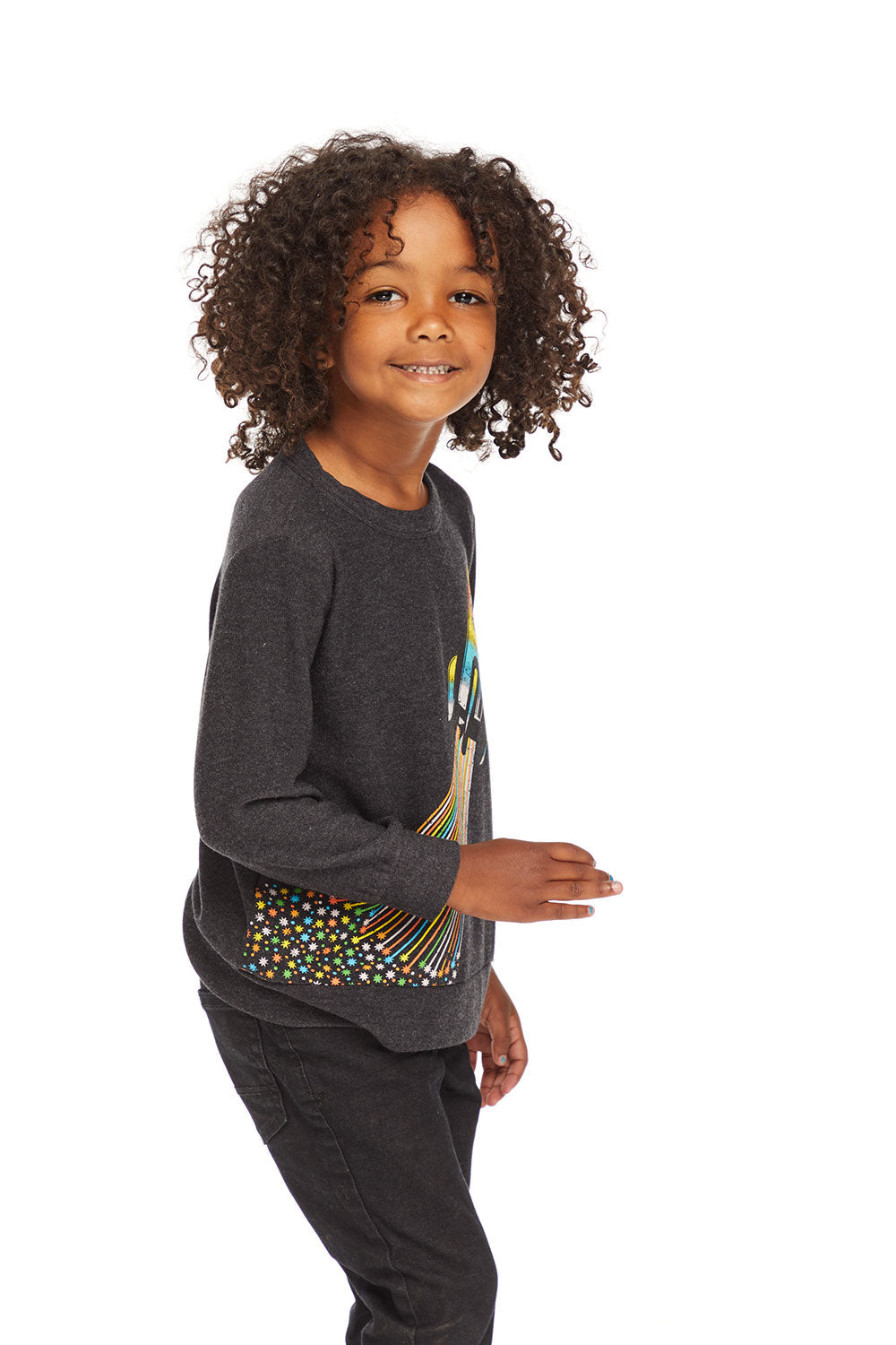 Boys Rocket Ship Long Sleeve Tee