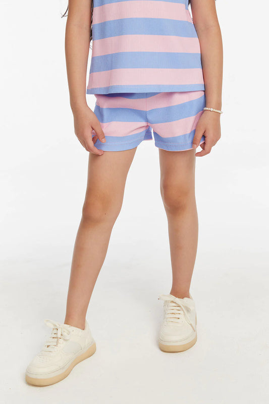 Girls Striped Bubblegum Shorts