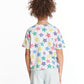 Girls Cropped Rainbow Stars Tee