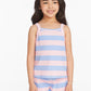 Girls Striped Bubblegum Tank Top