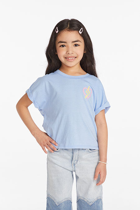 Camiseta con forma de corazón para niña