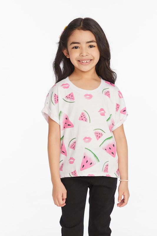 Camiseta con labios de sandía para niñas