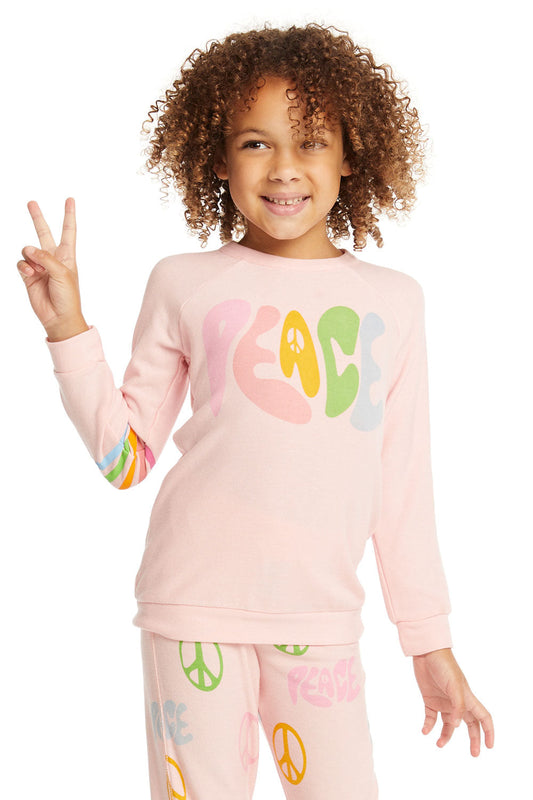 Jersey raglán Peace para niñas