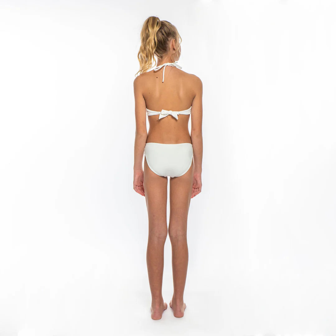 Girls White Daisy Bikini