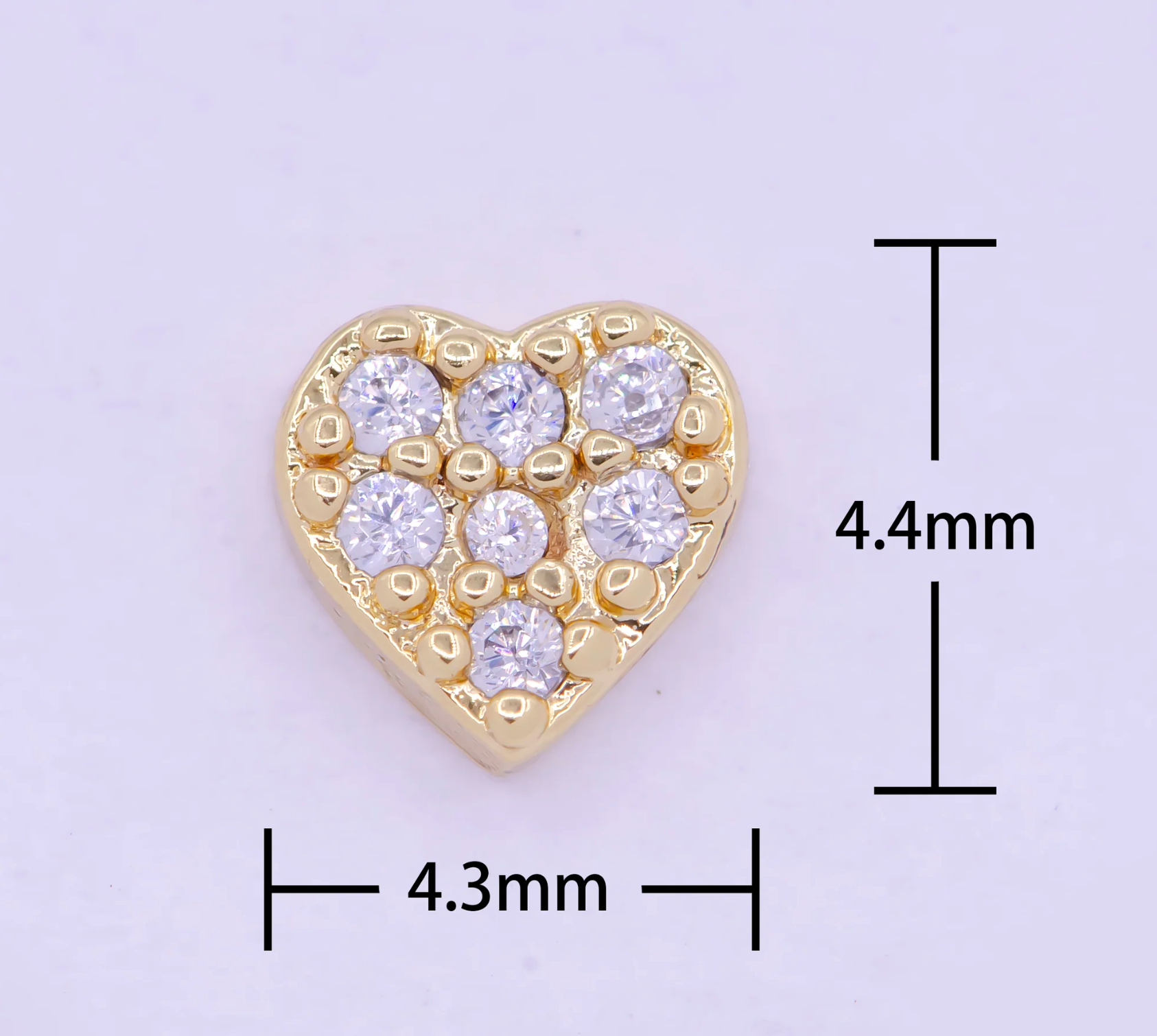 Customized Floating Gold Heart Locket- Emojis - Main Image