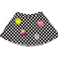 Girls Checkered Patch Skirt