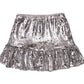 Girls Silver Sequin Skirt