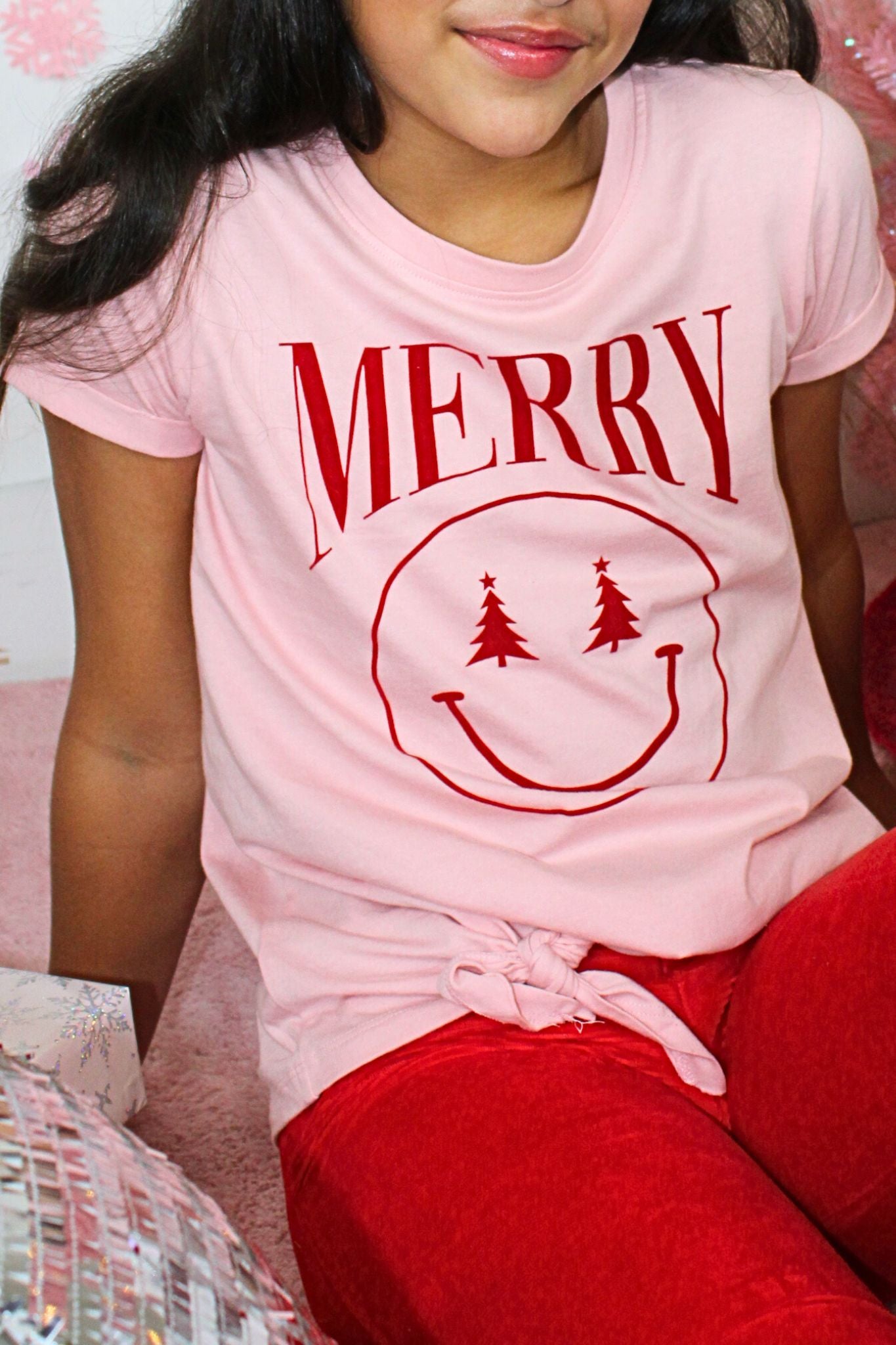 Girls Merry Knotted Tee