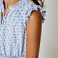 Girls Blue & White Embroidered Dress