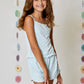 Girls Light Blue Flower Tank