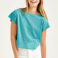 Girls Cap Sleeve Cropped Top