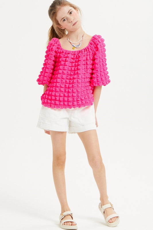 Girls Pink Bubble Top