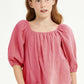 Girl's Balloon Sleeve Top