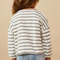 Girls Striped Cropped Knit Top