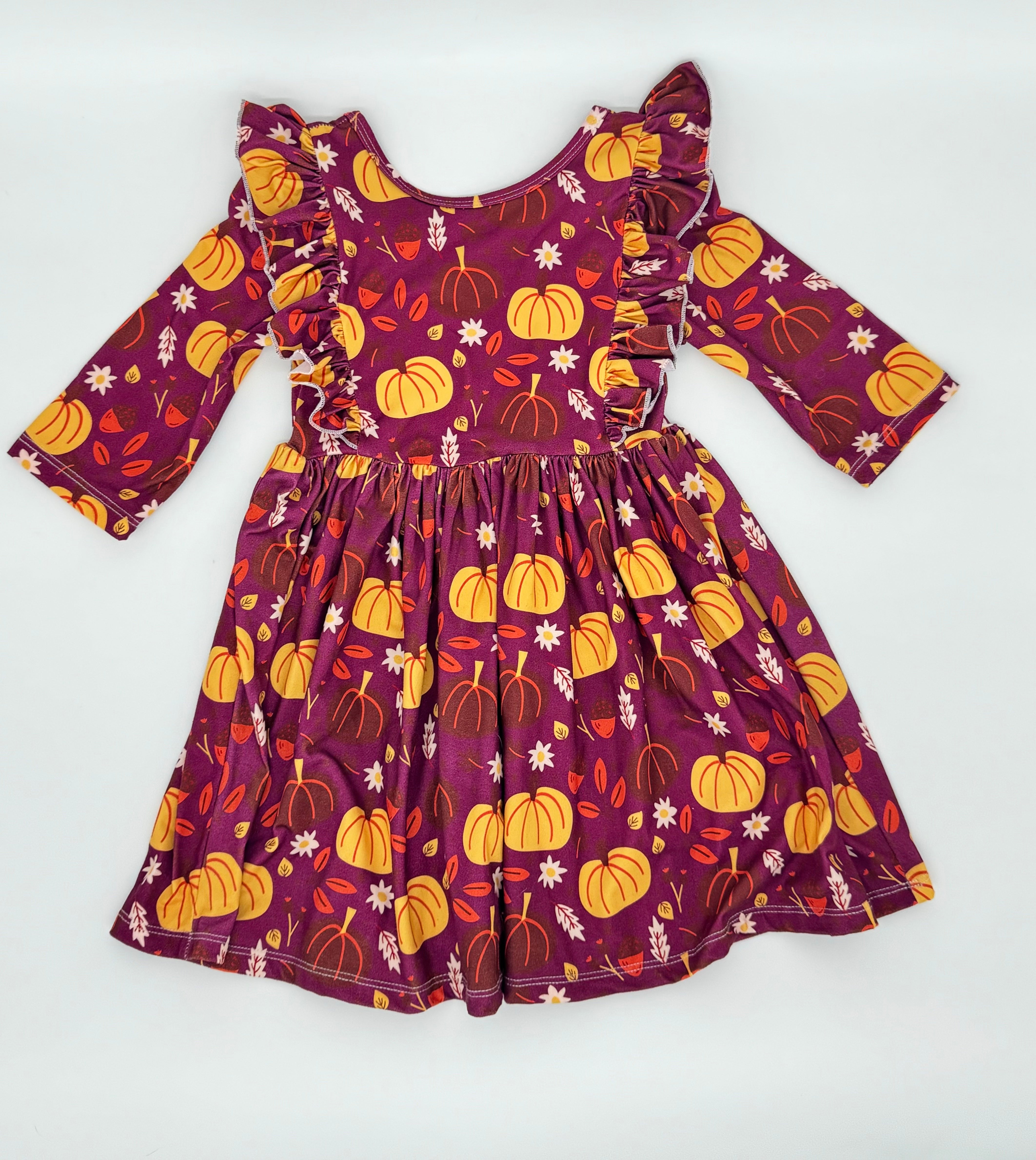Resale Girls Fall Ruffle Twirl Dress – YellowBrickRoad