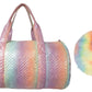 Quilted Rainbow Duffle Bag