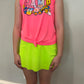 Girls Pink Camp Fun Tank