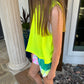 Girls Neon Yellow Muscle Tank