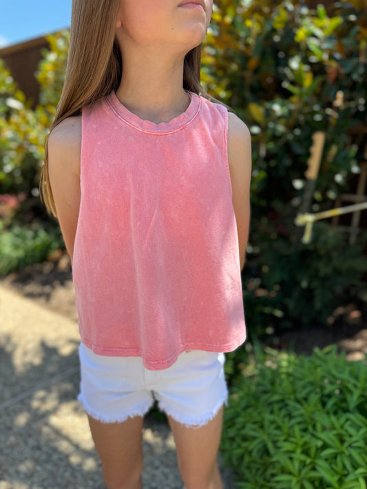 Girls Vintage Washed Tank