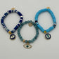 Holiday Clay Disc Bracelet: Blue Eye